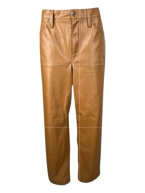 MADEWELL The Perfect Vintage Wide-Leg Jean in Vegan Leather, Pockets, Size 28.